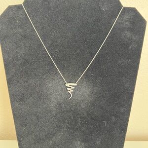 TIFFANY & CO. SILVER SCRIBBLE PENDANT NECKLACE